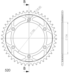 SUPERSPROX RFE-1512:45-BLK ZĘBATKA TYŁ JTR822.45-33064
