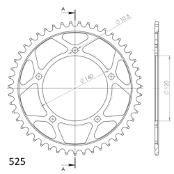 SUPERSPROX RFE-1792:47-BLK ZĘBATKA TYŁ JTR1792.47-33159