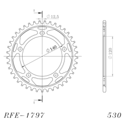SUPERSPROX RFE-1797:41-BLK ZĘBATKA TYŁ JTR1797.41-33184