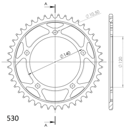 SUPERSPROX RFE-1800:43-BLK ZĘBATKA TYŁ JTR1800.43-33204