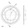SUPERSPROX RFE-1800:46-BLK ZĘBATKA TYŁ JTR1800.46-33219