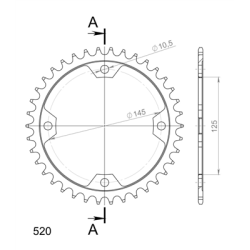SUPERSPROX RFE-1857:38-BLK ZĘBATKA TYŁ JTR1857.38-33269