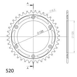 SUPERSPROX RFE-210:40-BLK ZĘBATKA TYŁ JTR210.40-33304