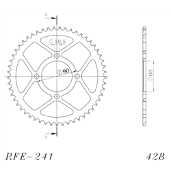 SUPERSPROX RFE-241:53-BLK ZĘBATKA TYŁ JTR241.53-33399