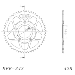 SUPERSPROX RFE-242:53-BLK ZĘBATKA TYŁ JTR242.53-33403