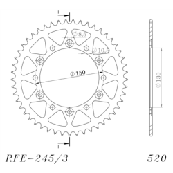 SUPERSPROX RFE-245/3:50-BLK ZĘBATKA TYŁ JTR245/3.50-33458