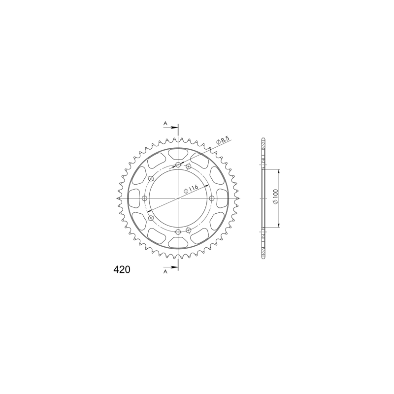 SUPERSPROX RFE-457:51-BLK ZĘBATKA TYŁ JTR461.51-33651