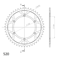 SUPERSPROX RFE-460:46-BLK ZĘBATKA TYŁ JTR460.46-33666