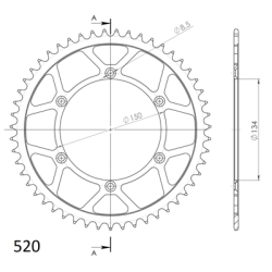 SUPERSPROX RFE-460:50-BLK ZĘBATKA TYŁ JTR460.50-33686