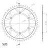 SUPERSPROX RFE-460:51-BLK ZĘBATKA TYŁ JTR460.51-33691