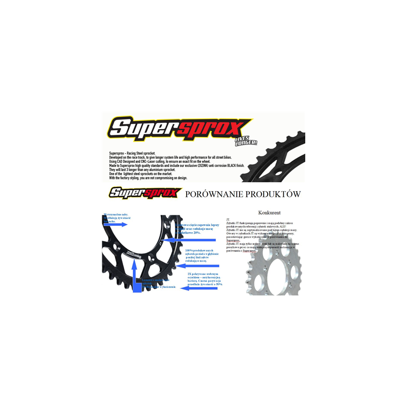 SUPERSPROX RFE-479:46-BLK ZĘBATKA TYŁ JTR479.46-33777