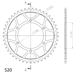 SUPERSPROX RFE-486:45-BLK ZĘBATKA TYŁ JTR486.45-33836