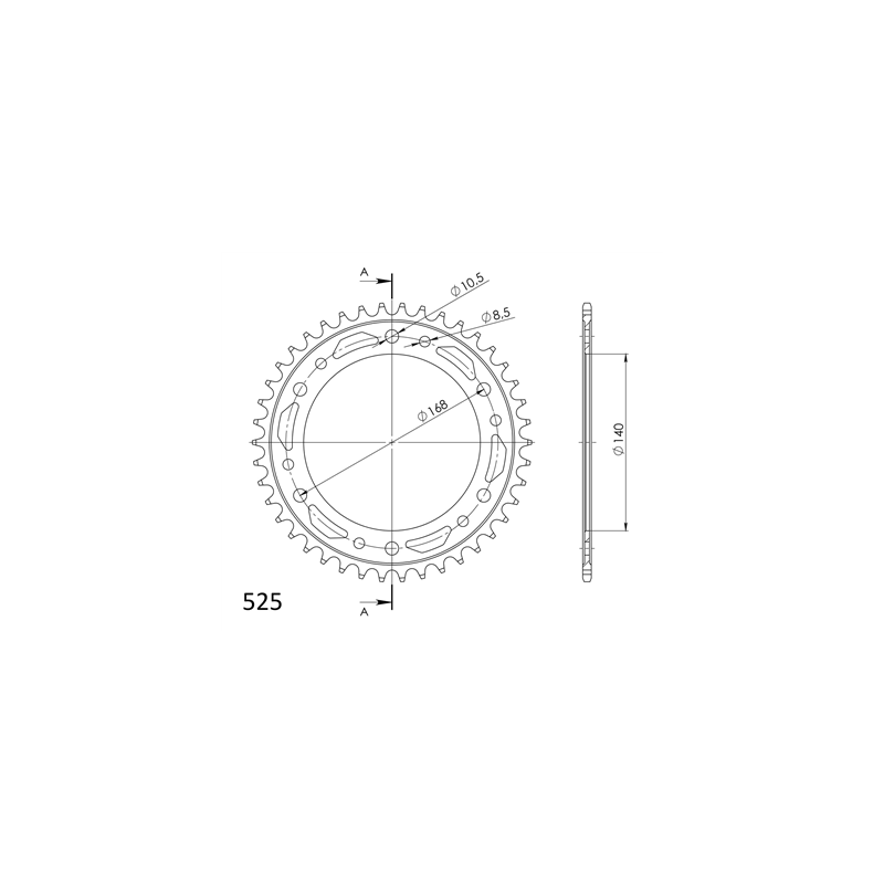 SUPERSPROX RFE-6:42-BLK ZĘBATKA TYŁ JTR6.42-34805