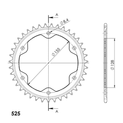 SUPERSPROX RFE-613:38-BLK ZĘBATKA TYŁ JTR893.38-34026