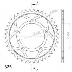 SUPERSPROX RFE-702:40-BLK ZĘBATKA TYŁ JTR702.40-34061