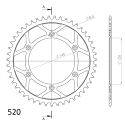 SUPERSPROX RFE-808:47-BLK ZĘBATKA TYŁ JTR808.47-34182