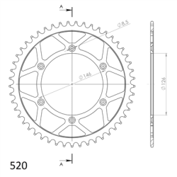 SUPERSPROX RFE-808:49-BLK ZĘBATKA TYŁ JTR808.49-34192