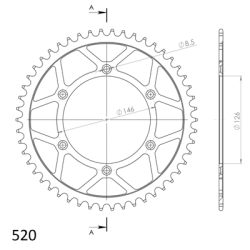 SUPERSPROX RFE-808:50-BLK ZĘBATKA TYŁ JTR808.50-34197
