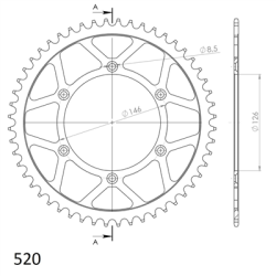 SUPERSPROX RFE-808:51-BLK ZĘBATKA TYŁ JTR808.51-34201