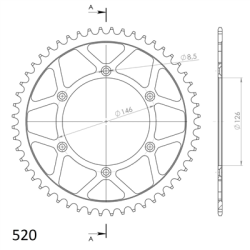SUPERSPROX RFE-808:52-BLK ZĘBATKA TYŁ JTR808.52-34206