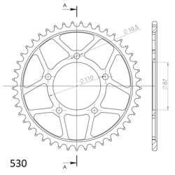 SUPERSPROX RFE-829:45-BLK ZĘBATKA TYŁ JTR829.45-34296