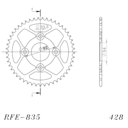 SUPERSPROX RFE-835:49-BLK ZĘBATKA TYŁ JTR835.49-34341