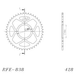 SUPERSPROX RFE-838:45-BLK ZĘBATKA TYŁ JTR838.45-34351