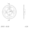 SUPERSPROX RFE-838:45-BLK ZĘBATKA TYŁ JTR838.45-34351