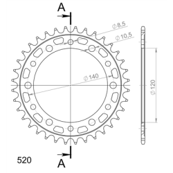 SUPERSPROX RFE-846/2:36-BLK ZĘBATKA TYŁ JTR1220.36-34376