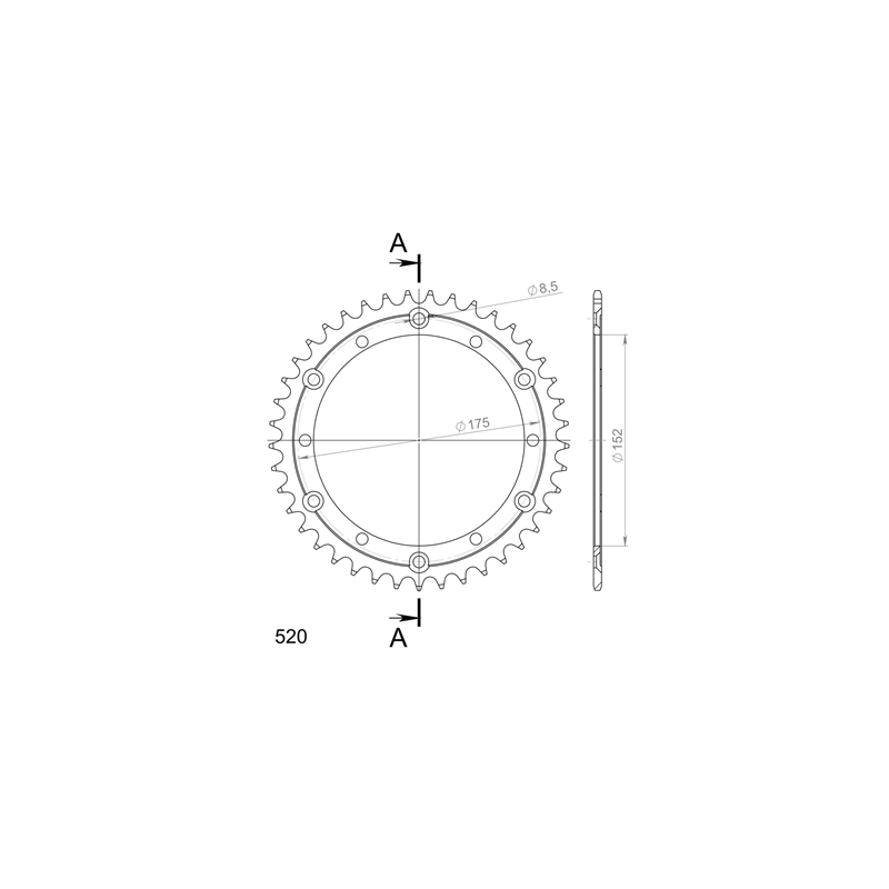 SUPERSPROX RFE-853:40-BLK ZĘBATKA TYŁ JTR853.40-34386