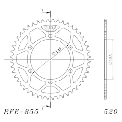 SUPERSPROX RFE-855:45-BLK ZĘBATKA TYŁ JTR855.45-34426