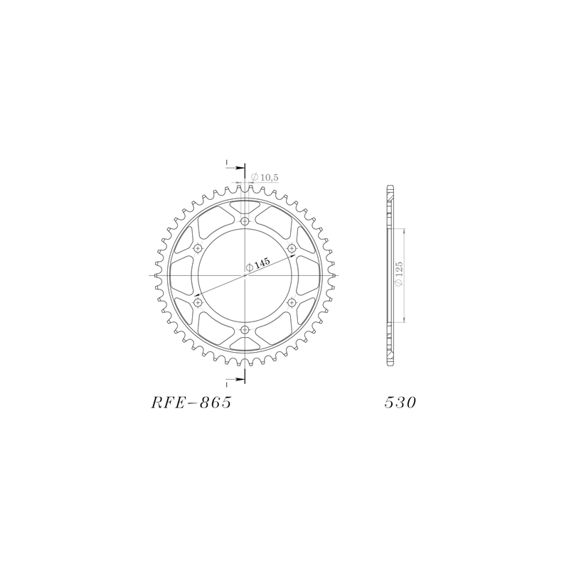 SUPERSPROX RFE-865:46-BLK ZĘBATKA TYŁ JTR865.46-34541