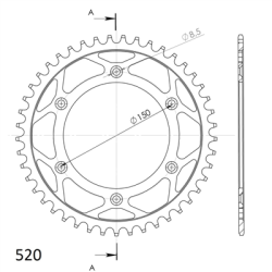 SUPERSPROX RFE-990:45-BLK ZĘBATKA TYŁ JTR897.45-34614
