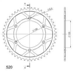 SUPERSPROX RFE-990:48-BLK ZĘBATKA TYŁ JTR897.48-34629