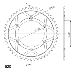 SUPERSPROX RFE-990:50-BLK ZĘBATKA TYŁ JTR897.50-34639