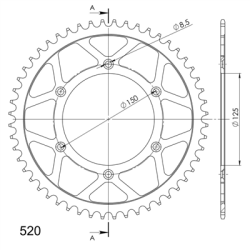 SUPERSPROX RFE-990:51-BLK ZĘBATKA TYŁ JTR897.51-34644
