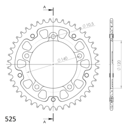 SUPERSPROX RST-1792:44-GLD ZĘBATKA TYŁ JTR1792.44-56972