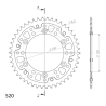 SUPERSPROX RST-245/3:46-GLD ZĘBATKA TYŁ JTR245/3.4-57007