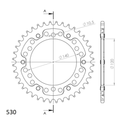 SUPERSPROX RST-499:40-GLD ZĘBATKA TYŁ JTR499.40-57070