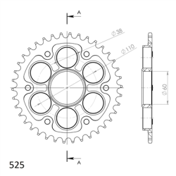 SUPERSPROX RST-737_525:38-BLK ZĘBATKA TYŁ JTA761-57080
