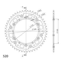 SUPERSPROX RST-853:50-GLD ZĘBATKA TYŁ JTR853.50-57101
