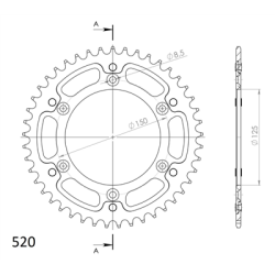 SUPERSPROX RST-990:45-BLU ZĘBATKA TYŁ JTR897.45-57119