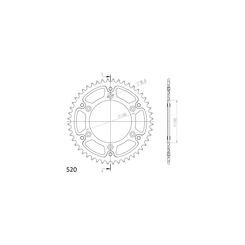 SUPERSPROX RST-990:48-GLD ZĘBATKA TYŁ JTR897.48-57124