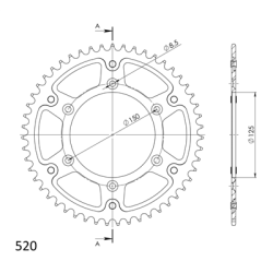 SUPERSPROX RST-990:50-BLK ZĘBATKA TYŁ JTR897.50-34724