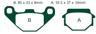 EBC SFA67 KLOCKI HAMULCOWE FA67-1676