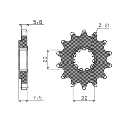 SUNSTAR SUNF312-13 ZĘBATKA PRZÓD JTF1323.13-51314
