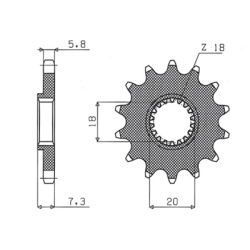 SUNSTAR SUNF322-13 ZĘBATKA PRZÓD JTF427.13-51398