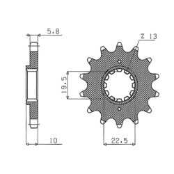 SUNSTAR SUNF323-14 ZĘBATKA PRZÓD JTF432.14-51422