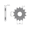 SUNSTAR SUNF325-14 ZĘBATKA PRZÓD JTF565.14-51437