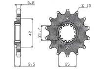 SUNSTAR SUNF341-14 ZĘBATKA PRZÓD JTF1539.14-51445